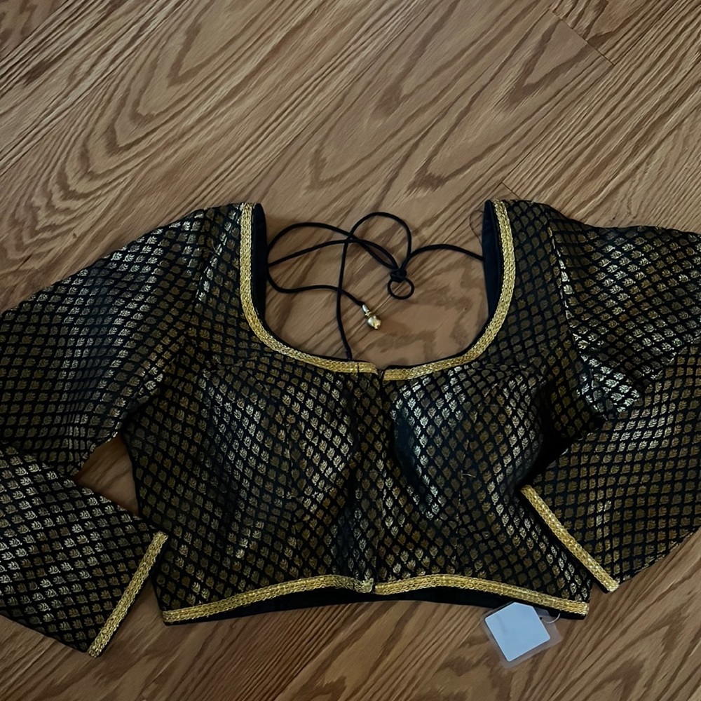 Saree blouse choli long sleeve sz36 sari Indian top